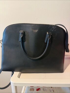 kate spade Black Laptop Bag with Gold Logo Detail